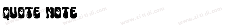 quote note字体转换